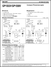 GP1S58V datasheet: Compact photointerrupter GP1S58V