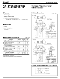 GP1S73P datasheet: Compact photointerrupter with connector GP1S73P