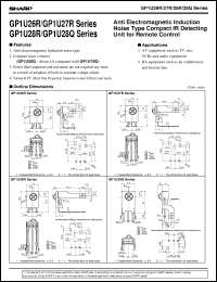 GP1U260R datasheet: Anti electromagnetic induction noise type compact IR detecting unit for remote control GP1U260R