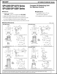 GP1U270X datasheet: Compact IR detecting unit for remote control GP1U270X