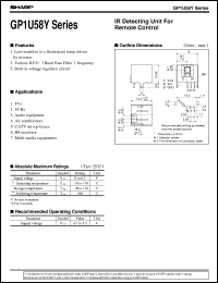 GP1U582Y datasheet: IR detecting unit for remote control GP1U582Y