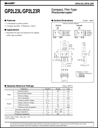 GP2L23L datasheet: Compact,thin type photointerrupter GP2L23L
