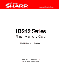ID242KXX datasheet: Flash memory card ID242KXX