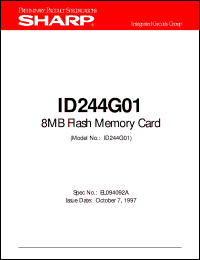 ID244G01 datasheet: 8MB flash memory card ID244G01