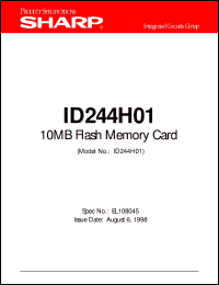 ID244H01 datasheet: 10MB flash memory card ID244H01