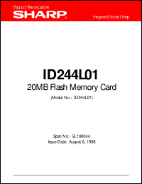 ID244L01 datasheet: 20MB flash memory card ID244L01