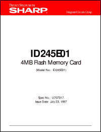 ID245E01 datasheet: 4MB flash memory card ID245E01