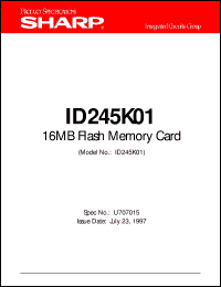 ID245K01 datasheet: 16MB flash memory card ID245K01