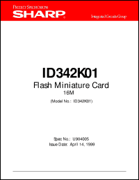 ID342K01 datasheet: 16MB flash memory miniature card ID342K01