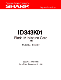 ID343K01 datasheet: 16MB flash memory miniature card ID343K01