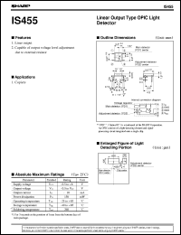 IS455 datasheet: Linear output type OPIC light detector IS455