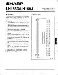 LH168D datasheet: 384 outputs 64 gradations TFT-LCD source driver LH168D