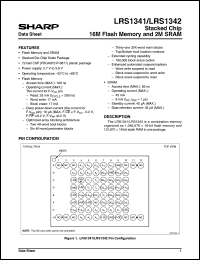 LRS1341 datasheet: Stacked chip 16M flash and 2M SRAM LRS1341