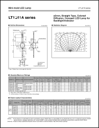 LT1T11A datasheet: Mini-mold LED lamp LT1T11A