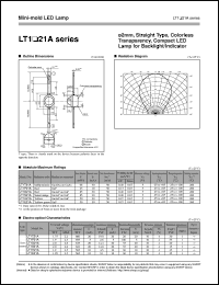 LT1D21A datasheet: Mini-mold LED lamp LT1D21A