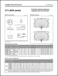 LT1H40A datasheet: Leadless chip LED device LT1H40A