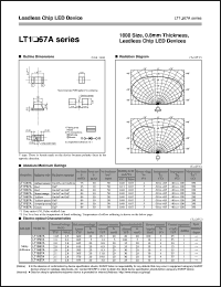 LT1P67A datasheet: Leadless chip LED device LT1P67A