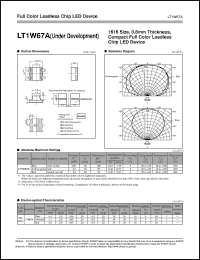 LT1W67A datasheet: Full color leadless chip LED device LT1W67A