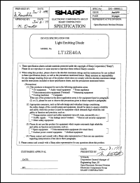LT1ZE40A datasheet: Light emitting diode LT1ZE40A