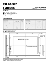 LM10V332 datasheet: Color STN-LCD module LM10V332