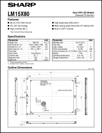 LM15X80 datasheet: Color STN-LCD module LM15X80