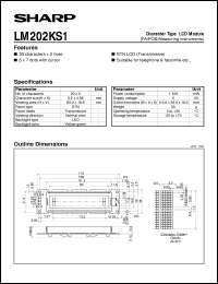 LM202KS1 datasheet: Color STN LCD module LM202KS1