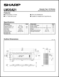 LM20A21 datasheet: Color STN LCD module LM20A21