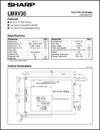 LM8V30 datasheet: Color STN-LCD module LM8V30