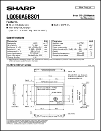 LQ050A5BS01 datasheet: Color TFT-LCD module LQ050A5BS01
