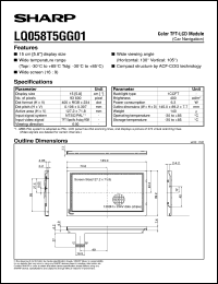 LQ058T5GG01 datasheet: Color TFT-LCD module LQ058T5GG01