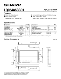LQ064A5CG01 datasheet: Color TFT-LCD module LQ064A5CG01