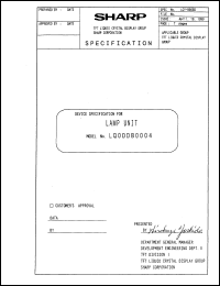 LQ0DDB0004 datasheet: Lamp unit LQ0DDB0004