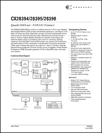 CX28398-23 datasheet: Quad/x16/octal-T1/E1/J1 framer CX28398-23