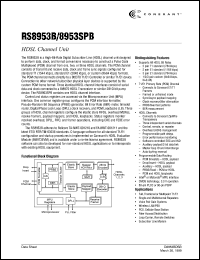 RS8953SPB EPJ datasheet: HDSL channel unit RS8953SPB EPJ