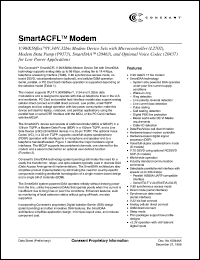 VC20437 datasheet: SmartACFL Modem VC20437