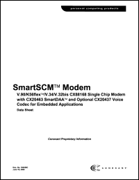 CX88168SCM datasheet: Smart SCM modem CX88168SCM