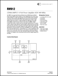 RM912 datasheet: PCI video decoder RM912