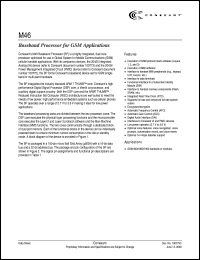 M4640-19 datasheet: Baseband processor for GSM application M4640-19