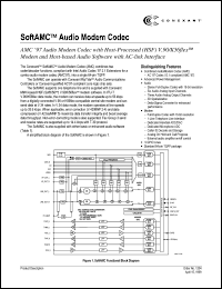 20432 datasheet: Soft AMC audio modem codec 20432