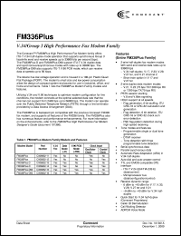 CX06832-12 datasheet: V34/group 3 high performance fax modem family CX06832-12