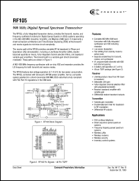 RF105 datasheet: Digital spread spectrum transceiver RF105