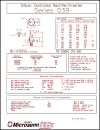 03906GRF datasheet: Silicon Controlled Rectifier 03906GRF