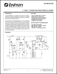 SG109IG/883B datasheet: Positive Fixed Linear Voltage Regulators SG109IG/883B