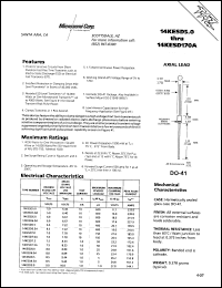 14KESD6.0A datasheet: Transient Voltage Suppressor 14KESD6.0A