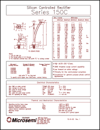 150C120B datasheet: Silicon Controlled Rectifier 150C120B