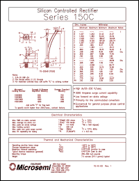 150C80B datasheet: Silicon Controlled Rectifier 150C80B