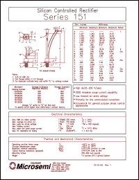 15108GOA datasheet: Silicon Controlled Rectifier 15108GOA