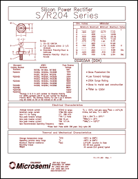 1N1202RB datasheet: Standard Rectifier (trr more than 500ns) 1N1202RB