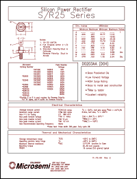1N1200C datasheet: Standard Rectifier (trr more than 500ns) 1N1200C