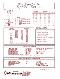 R2520 datasheet: Standard Rectifier (trr more than 500ns) R2520